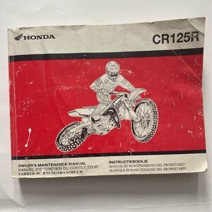Honda CR125R Owners Maintenance Manual. Dirt bike Manual